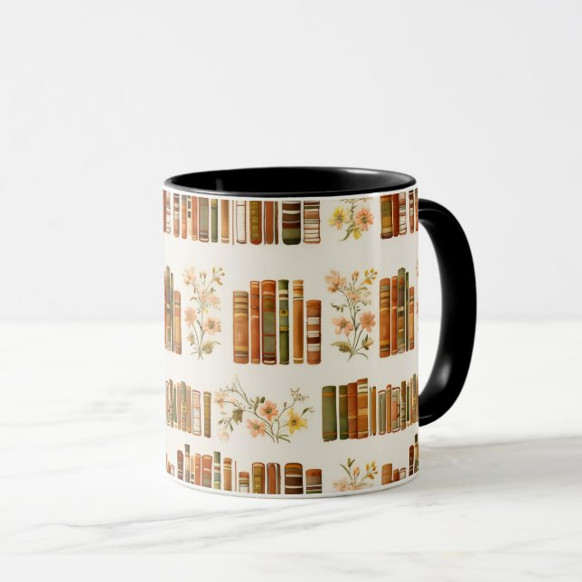 Taza Cozy Library Aesthetic Coffee Cup |Book Lover Gift (Anverso derecho)