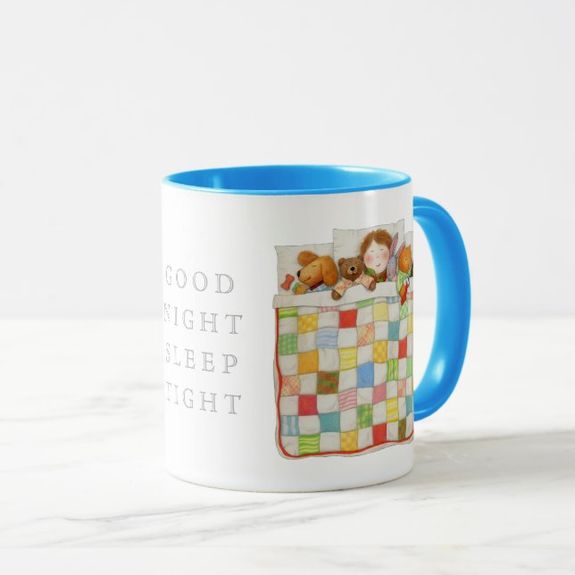 Taza COZY QUILT Blue Combo Mug (Anverso derecho)