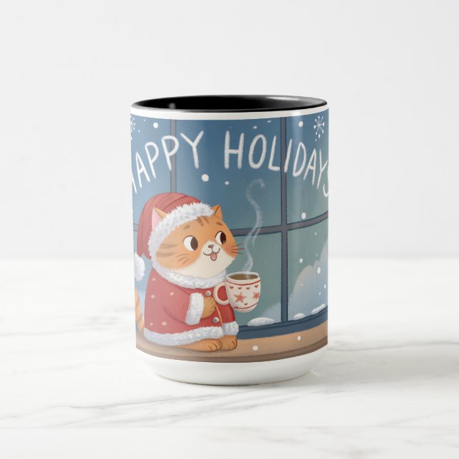 Taza  Cozy Santa Cat Holiday Mug (Centro)