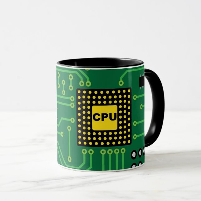Taza CPU I de la placa de circuito del empollón         (Anverso derecho)