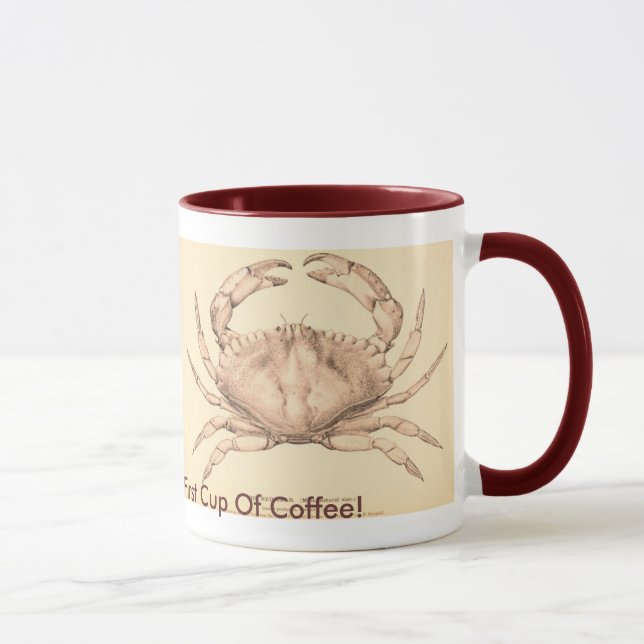 Taza CRAB Funny Crabby Humor Coffee Mug (Derecha)
