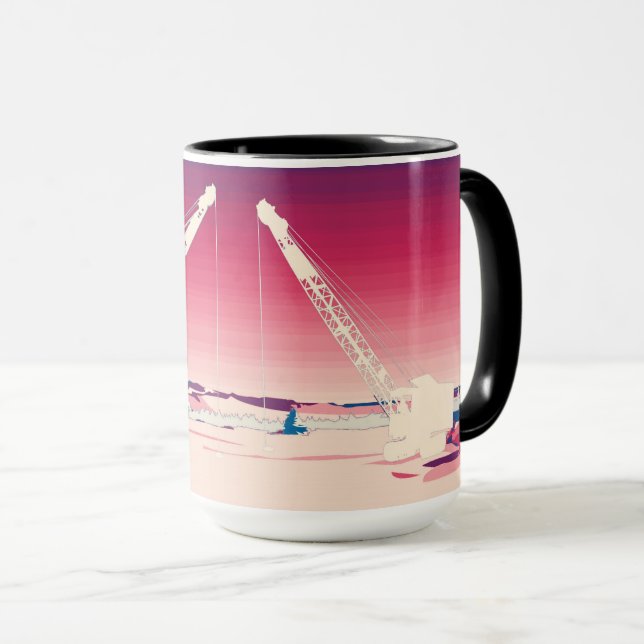 Taza Crane Ingeniero Operativo Art ICE FISHING ART (Anverso derecho)