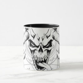 Taza Cráneo Arcano de Muerte Muerte Mugre Blanco