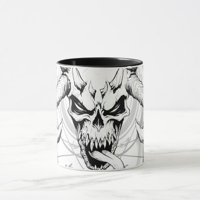 Taza Cráneo Arcano de Muerte Muerte Mugre Blanco (Centro)