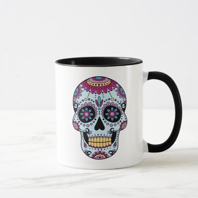 Taza Cráneo del azúcar (Dia de los Muertos) (Derecha)