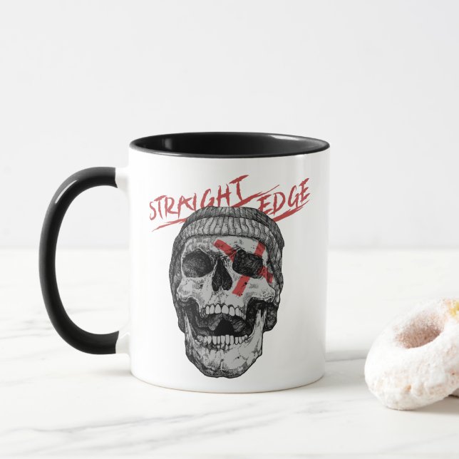 Taza Cráneo del borde recto (Con donut)