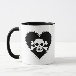 Taza Cráneo lindo en el corazón