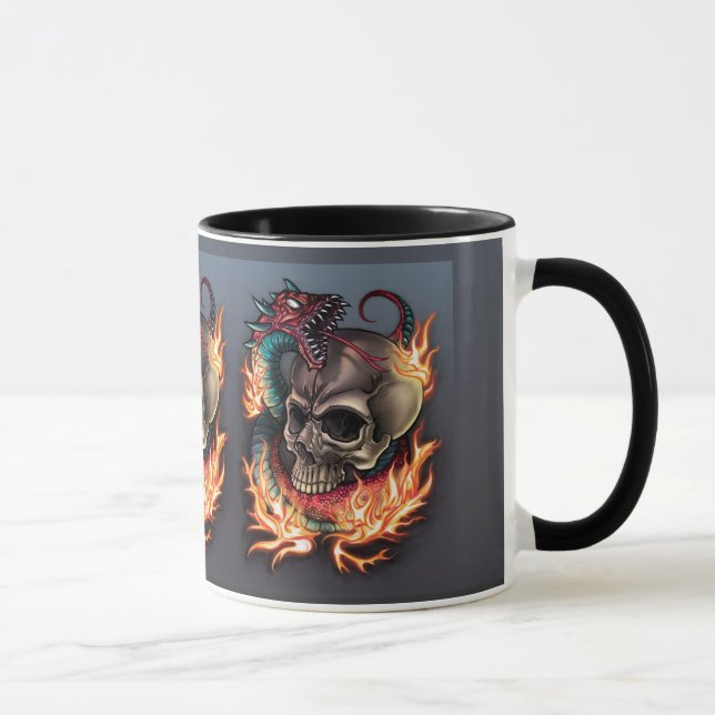 Taza Cráneo + Serpiente (Derecha)