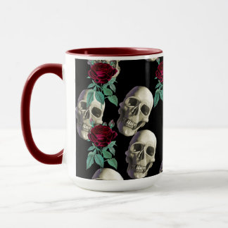 Taza Cráneos y flores