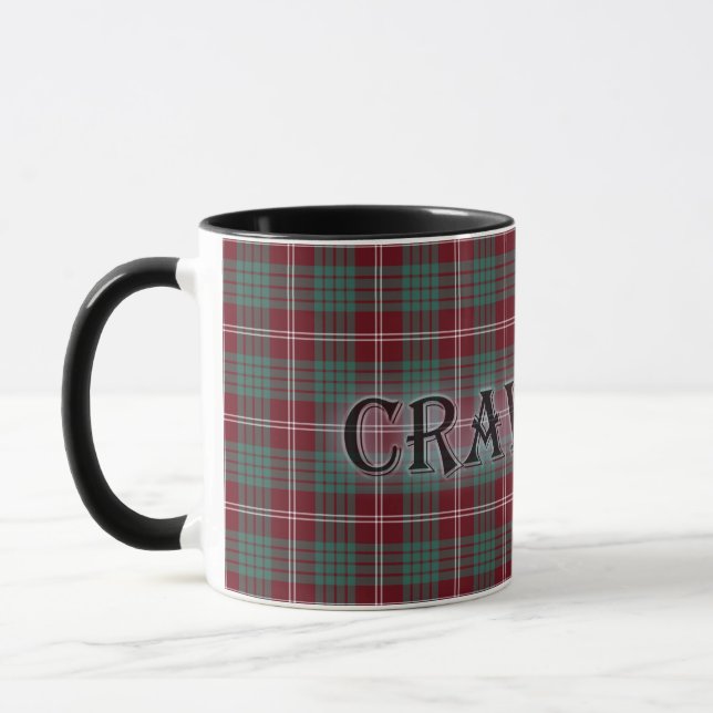 Taza Crawford Tartán con el apellido (Izquierda)