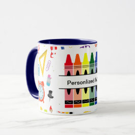 Taza Crayón Personalizado Regreso a la Escuela