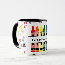 Taza Crayón Personalizado Regreso a la Escuela