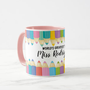 Taza Crayones de arcoiris: el mejor café para profesore