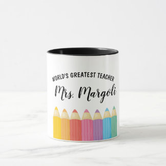 Taza Crayones de arcoiris: el mejor maestro