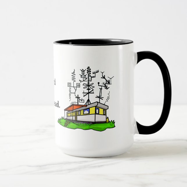 Taza Crazy Antena Mobile Home Ham Radio Mug #3 (Derecha)