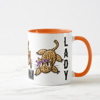 Taza Crazy Cat Lady Ultra Cute Anime Leopard Kitty