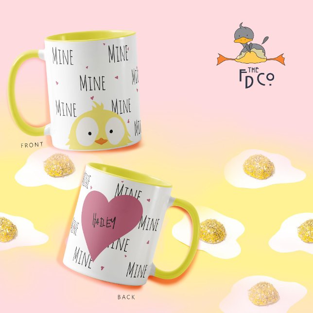 Taza Crazy Chick "Mine" amor lindo (Subido por el creador)