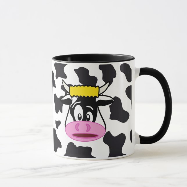 Taza Crazy Cow Bull sobre el patrón de impresión de vac (Derecha)