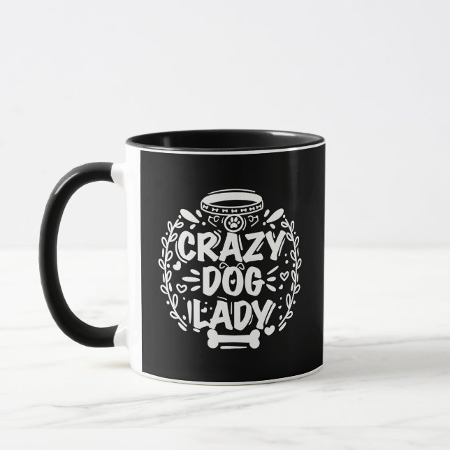 Taza Crazy Dog Lady Dog Mom (Izquierda)