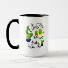 Taza Crazy Plant Lady Funny Cactus Personalizado