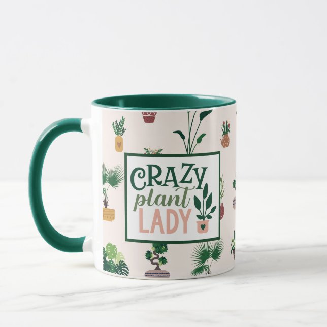 Taza Crazy Plant Lady Funny Coffee Mug (Izquierda)