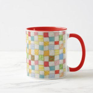 Taza CRAZY QUILT Red Combo Mug