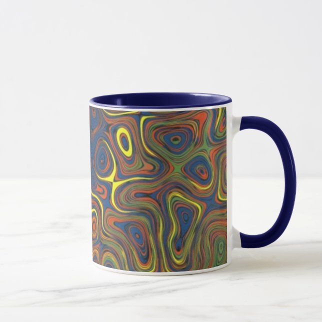 Taza Crazy Swirls Coffee mug, Resumen Diseño (Derecha)