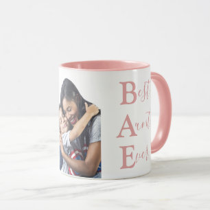 Taza Crea tu mejor tía Ever BAE Foto Rosa