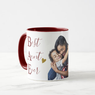 Taza Crea tu mejor tía foto marrón y oro