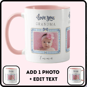 Taza Crea Tu Propia Foto Abuela Te Quiero Amor Preppy L