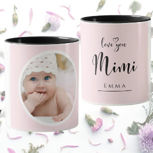 Taza Crea tu propia foto de amor Mimi rosa lindo