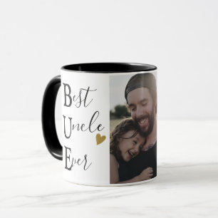 Taza Crea tu propia foto del mejor tío del mundo en neg