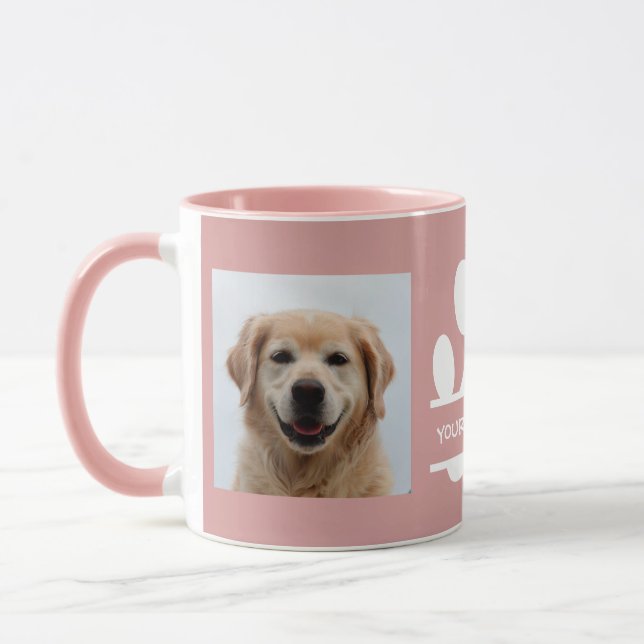 Taza Crea tu propia fotografía graciosa de perro de imp (Izquierda)