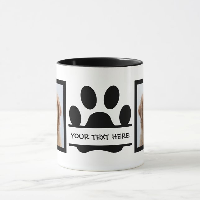 Taza Crea tu propia imagen de fotos de perro (Centro)