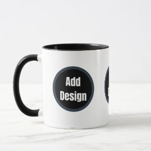 Taza Crea tu propio azul gris oscuro personalizado