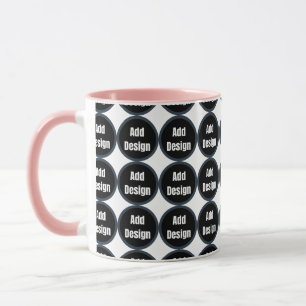 Taza Crea tu propio azul gris oscuro personalizado