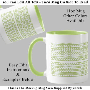 Taza Crea tu propio mensaje oculto corto personalizado 