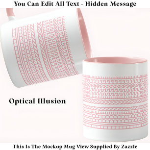 Taza Crea tu propio mensaje oculto corto personalizado 