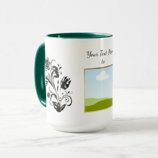 Taza Crea tu propio texto de plantilla personalizado 