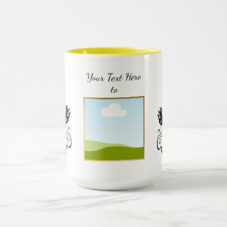 Taza Crea tu propio texto de plantilla personalizado