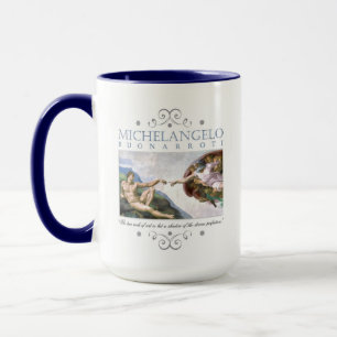 Taza Creación de Miguel Ángel de la pintura masculina c