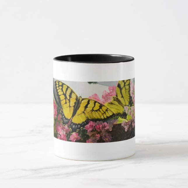Taza Creado para requisitos particulares. Mariposas (Centro)