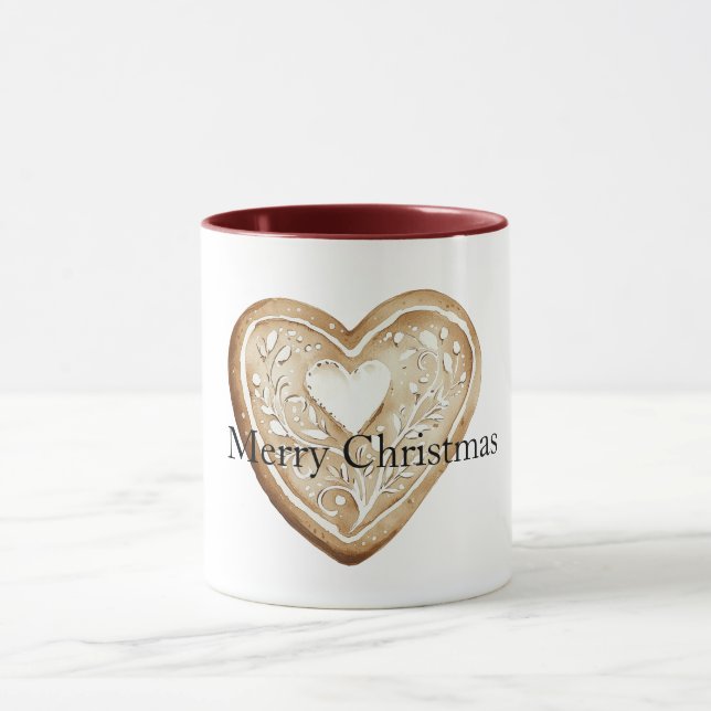 Taza Cream Gingerbread Christmas Heart (Centro)