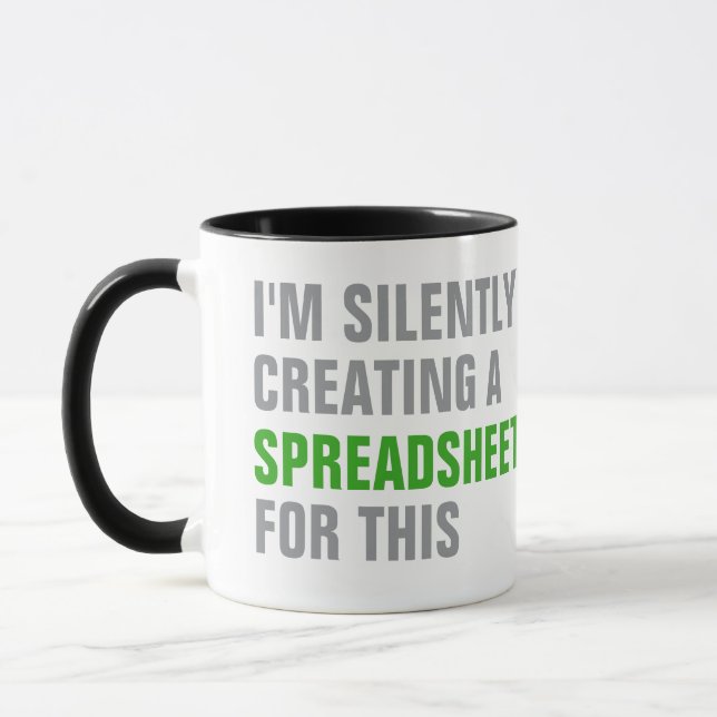 Taza Creando silenciosamente una hoja de cálculo para e (Izquierda)