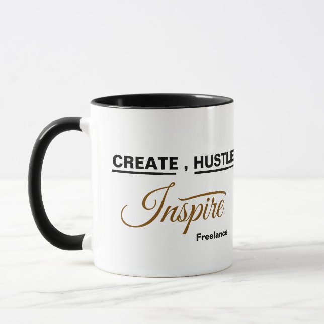 Taza Crear casco, inspirar diseño independiente café ta (Izquierda)