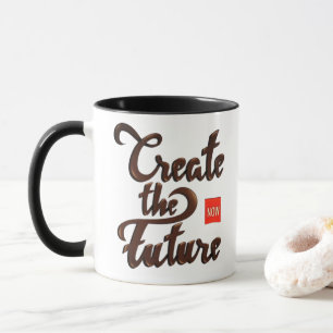 Taza Crear el futuro ahora - Cotización de citas vintag