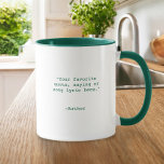 Taza Crear su propia cita Personalizado<br><div class="desc">Crea tu propia taza de café de cita personalizado. Presenta una tipografía minimalista de máquina de escribir personalizable.</div>