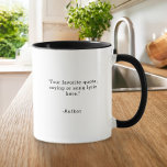 Taza Crear su propia cita Personalizado<br><div class="desc">Crea tu propia taza de café de cita personalizado. Presenta una tipografía moderna minimalista personalizada.</div>