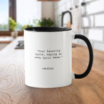 Taza Crear su propia cita Personalizado<br><div class="desc">Crea tu propia taza de café de cita personalizado. Presenta una tipografía minimalista de máquina de escribir personalizable.</div>