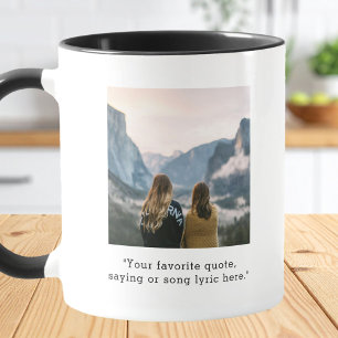 Taza Crear su propia foto de cita Personalizado